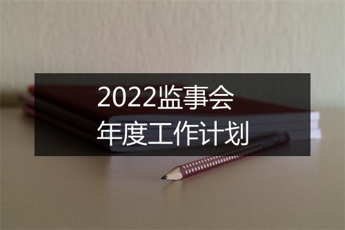 2022监事会年度工作计划