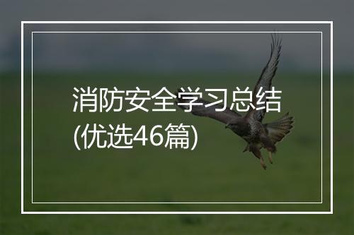 消防安全学习总结(优选46篇)