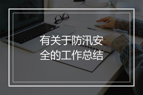 有关于防汛安全的工作总结