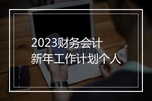 2023财务会计新年工作计划个人