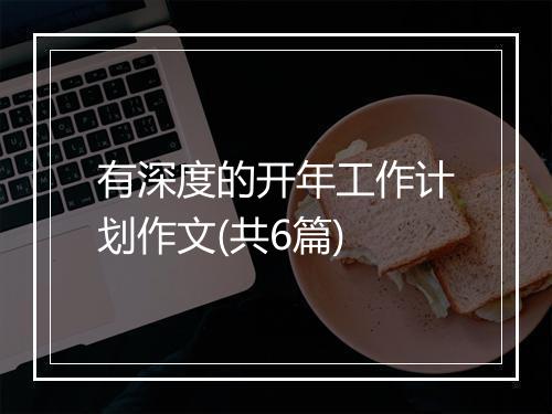 有深度的开年工作计划作文(共6篇)