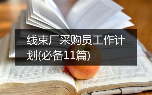 线束厂采购员工作计划(必备11篇)