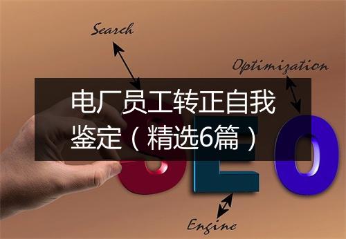 电厂员工转正自我鉴定（精选6篇）