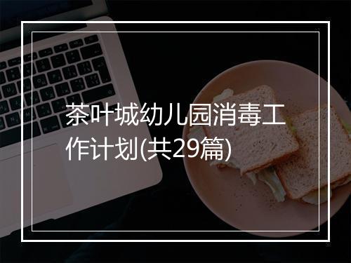 茶叶城幼儿园消毒工作计划(共29篇)