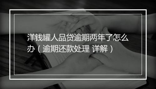 洋钱罐人品贷逾期两年了怎么办（逾期还款处理 详解）