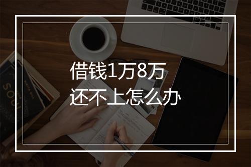 借钱1万8万还不上怎么办