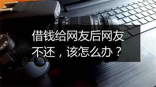 借钱给网友后网友不还，该怎么办？