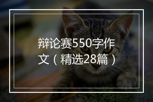 辩论赛550字作文（精选28篇）