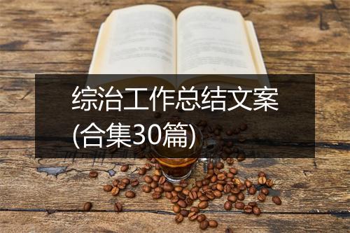 综治工作总结文案(合集30篇)