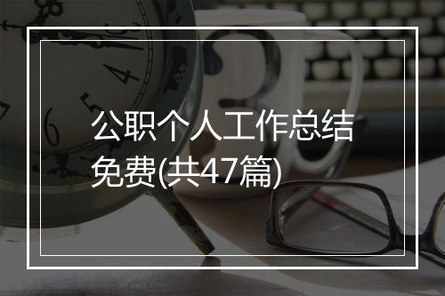 公职个人工作总结免费(共47篇)