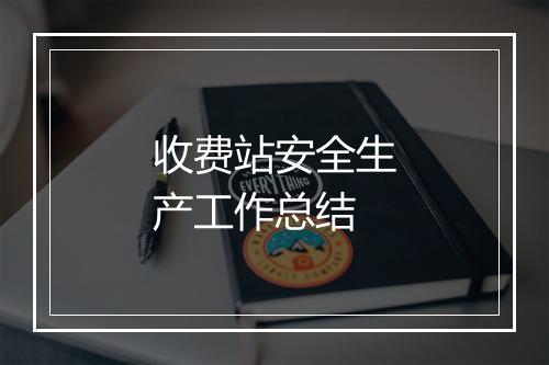 收费站安全生产工作总结