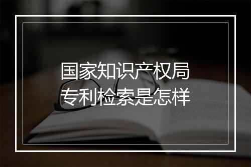国家知识产权局专利检索是怎样