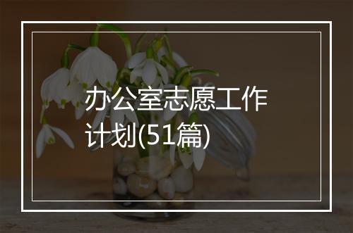 办公室志愿工作计划(51篇)