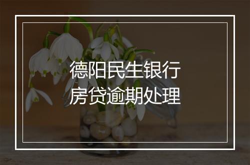 德阳民生银行房贷逾期处理