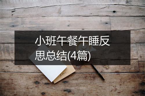 小班午餐午睡反思总结(4篇)