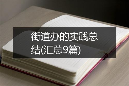 街道办的实践总结(汇总9篇)
