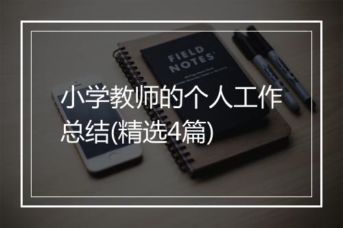 小学教师的个人工作总结(精选4篇)