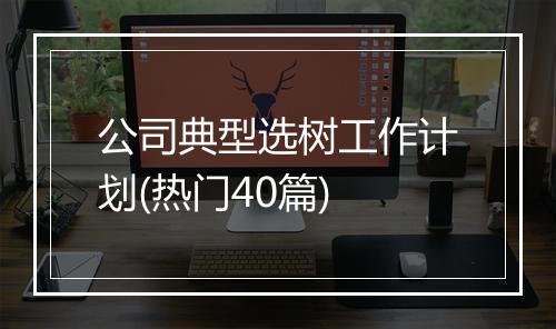 公司典型选树工作计划(热门40篇)