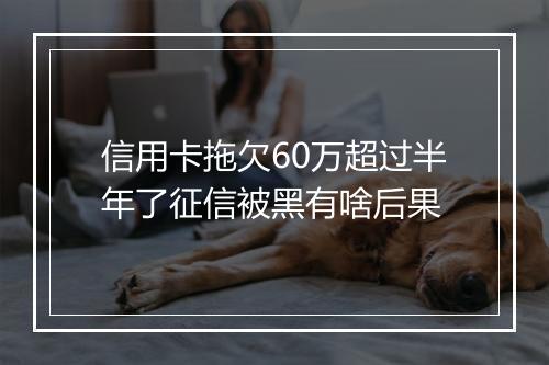 信用卡拖欠60万超过半年了征信被黑有啥后果