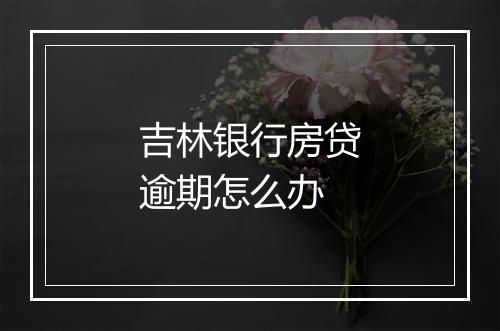 吉林银行房贷逾期怎么办