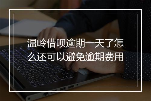 温岭借呗逾期一天了怎么还可以避免逾期费用