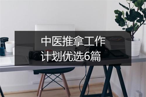 中医推拿工作计划优选6篇