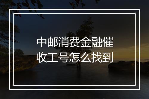 中邮消费金融催收工号怎么找到
