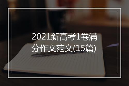 2021新高考1卷满分作文范文(15篇)
