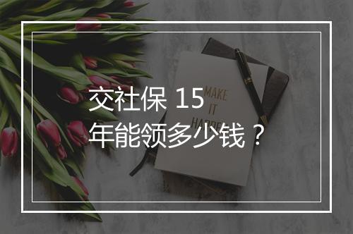 交社保 15 年能领多少钱？