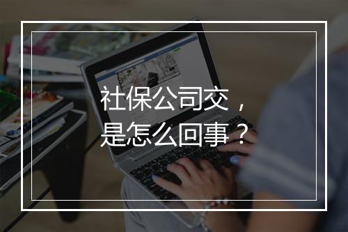 社保公司交，是怎么回事？