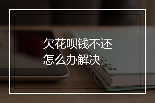 欠花呗钱不还怎么办解决
