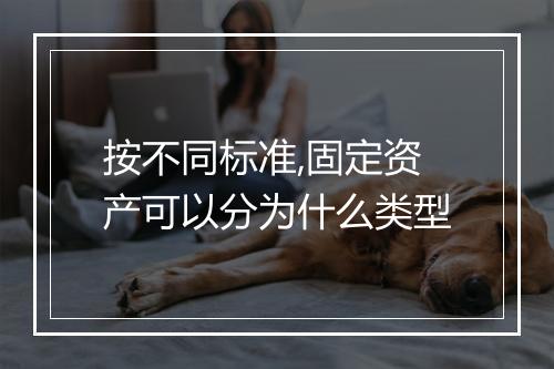 按不同标准,固定资产可以分为什么类型