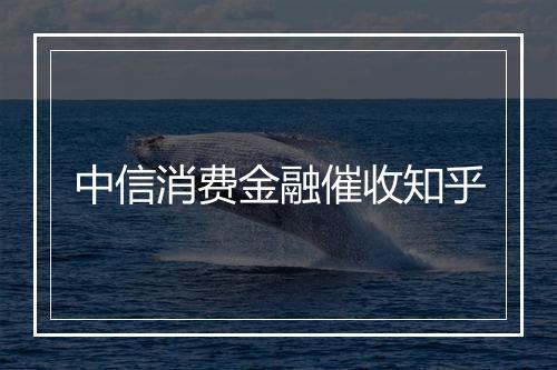 中信消费金融催收知乎