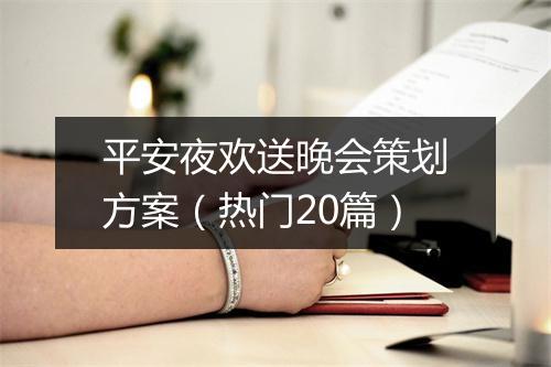 平安夜欢送晚会策划方案（热门20篇）