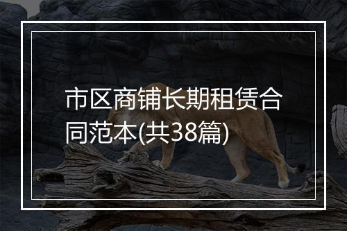 市区商铺长期租赁合同范本(共38篇)