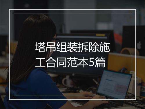 塔吊组装拆除施工合同范本5篇