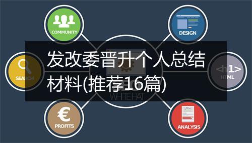 发改委晋升个人总结材料(推荐16篇)