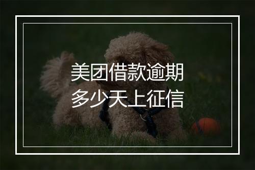 美团借款逾期多少天上征信