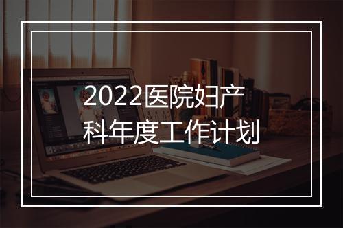 2022医院妇产科年度工作计划