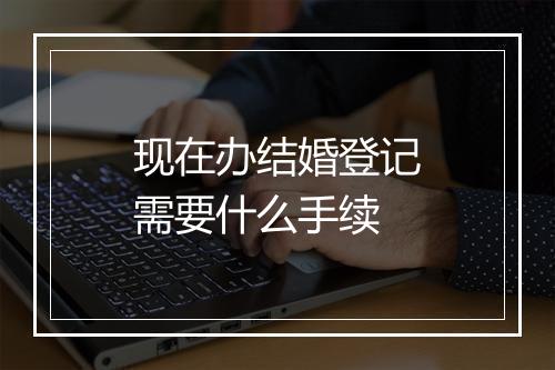 现在办结婚登记需要什么手续