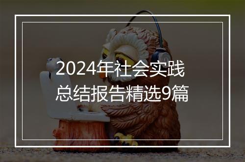 2024年社会实践总结报告精选9篇