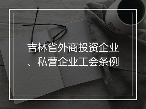 吉林省外商投资企业、私营企业工会条例