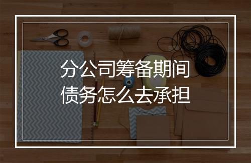 分公司筹备期间债务怎么去承担