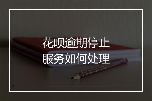 花呗逾期停止服务如何处理