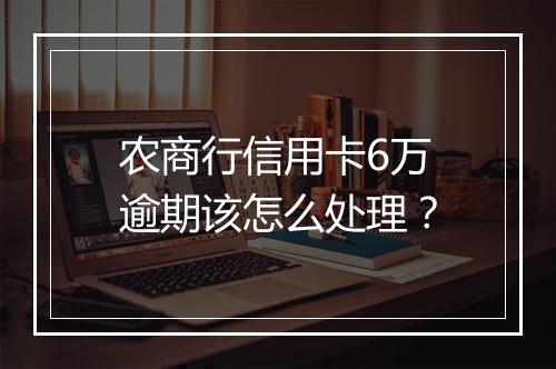 农商行信用卡6万逾期该怎么处理？