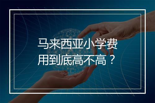 马来西亚小学费用到底高不高？
