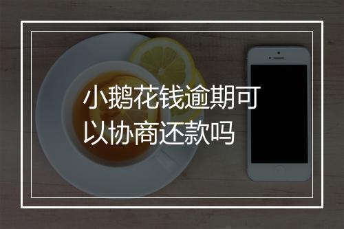 小鹅花钱逾期可以协商还款吗
