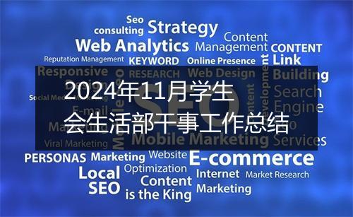 2024年11月学生会生活部干事工作总结