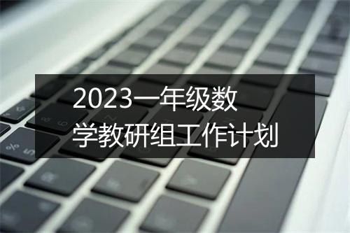 2023一年级数学教研组工作计划
