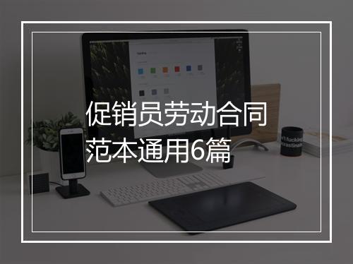 促销员劳动合同范本通用6篇